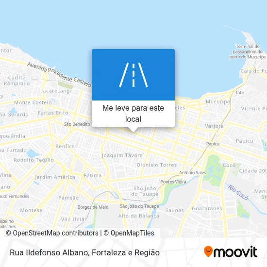 Rua Ildefonso Albano mapa