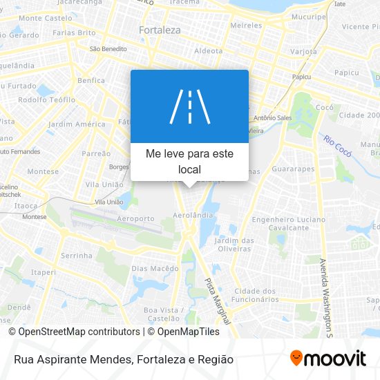 Rua Aspirante Mendes mapa