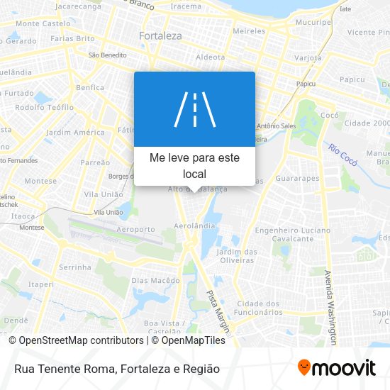 Rua Tenente Roma mapa