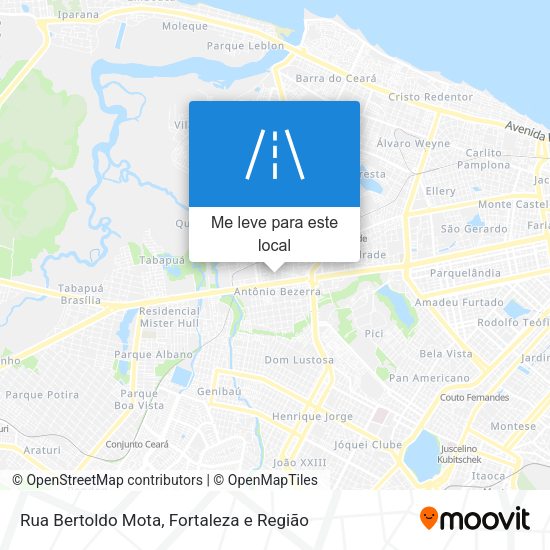 Rua Bertoldo Mota mapa