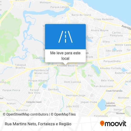 Rua Martins Neto mapa