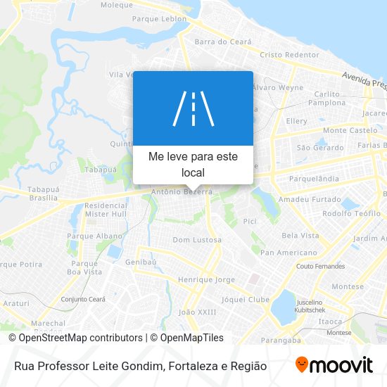 Rua Professor Leite Gondim mapa