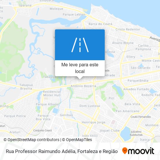 Rua Professor Raimundo Adélia mapa