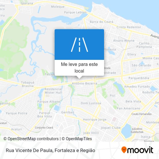 Rua Vicente De Paula mapa