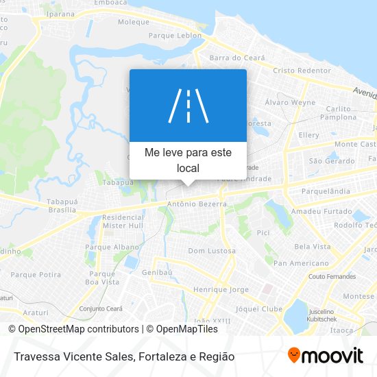 Travessa Vicente Sales mapa
