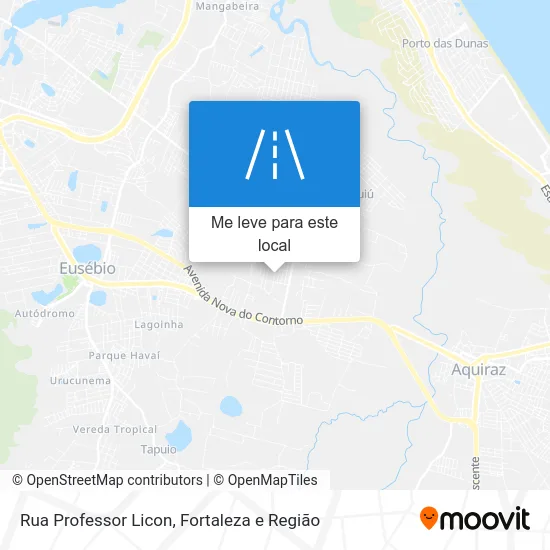 Rua Professor Licon mapa