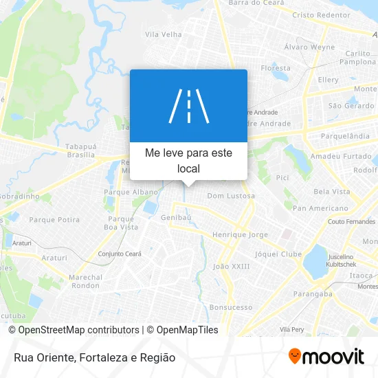 Rua Oriente mapa