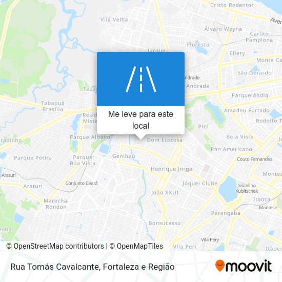 Rua Tomás Cavalcante mapa
