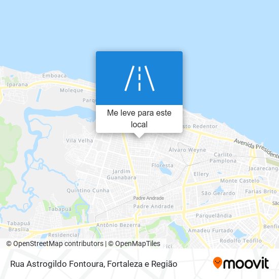 Rua Astrogildo Fontoura mapa