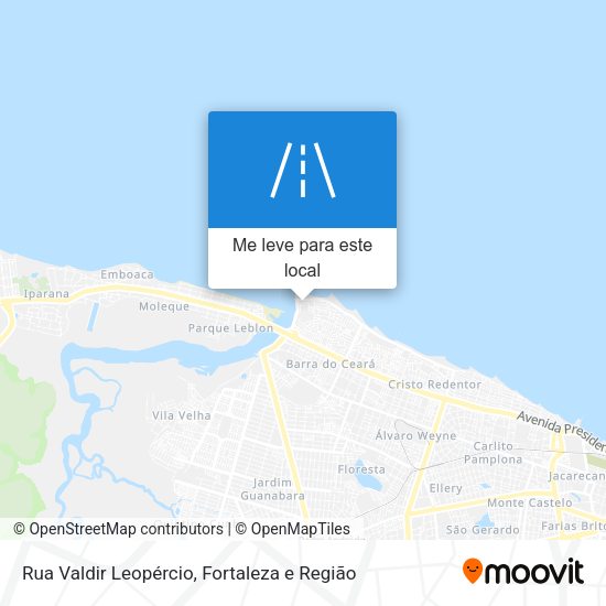 Rua Valdir Leopércio mapa
