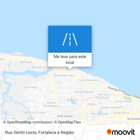 Rua Vento Leste mapa