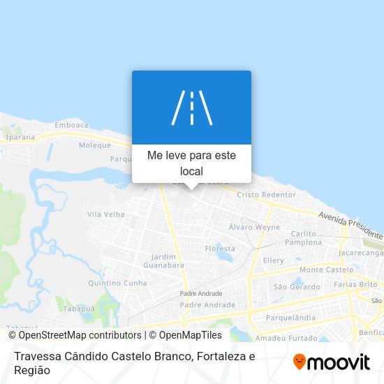 Travessa Cândido Castelo Branco mapa