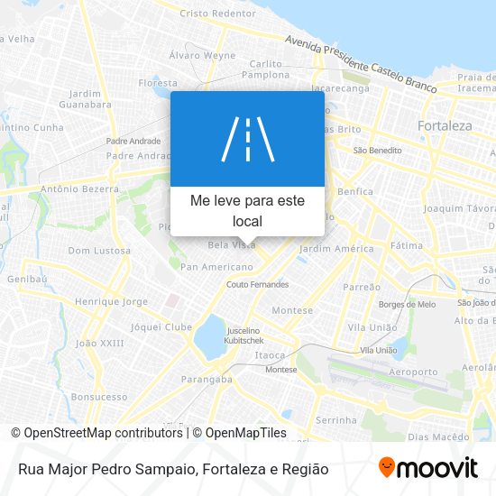 Rua Major Pedro Sampaio mapa