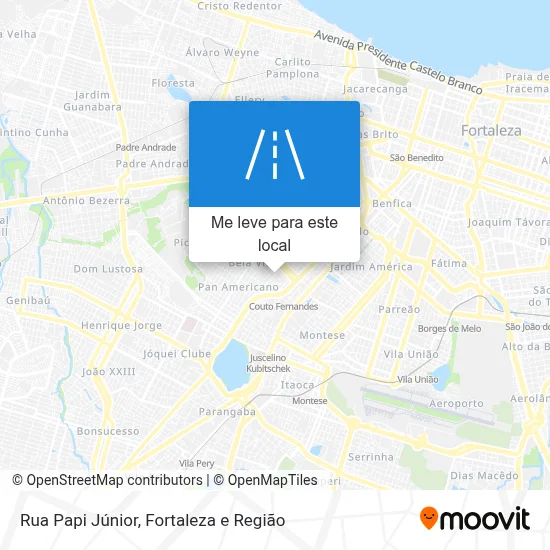 Rua Papi Júnior mapa