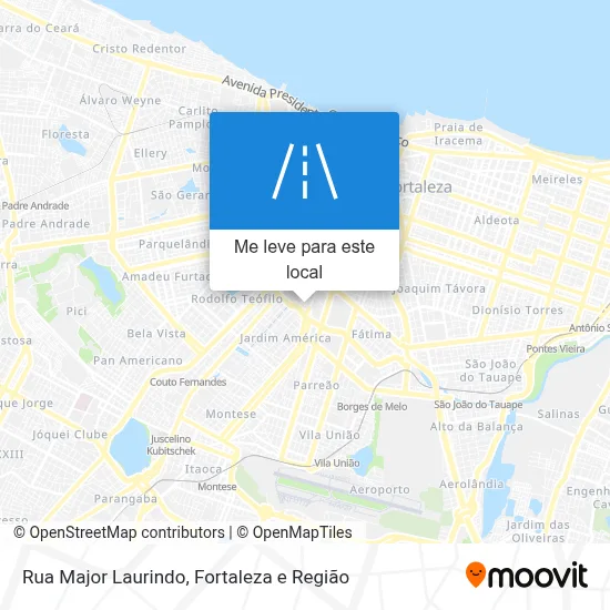 Rua Major Laurindo mapa