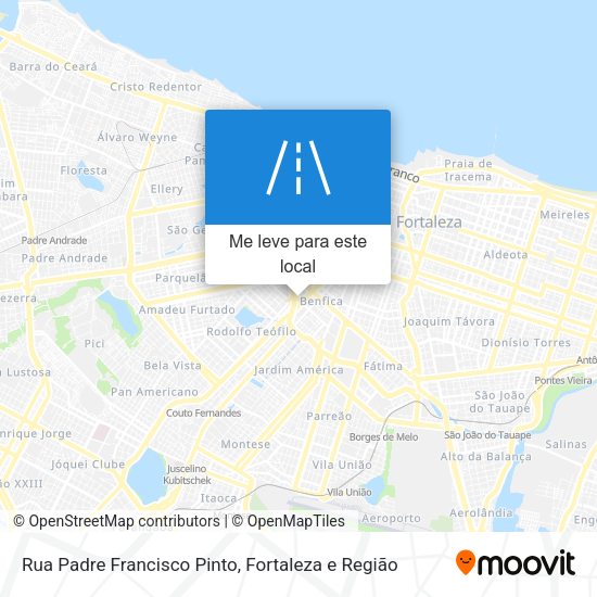 Rua Padre Francisco Pinto mapa
