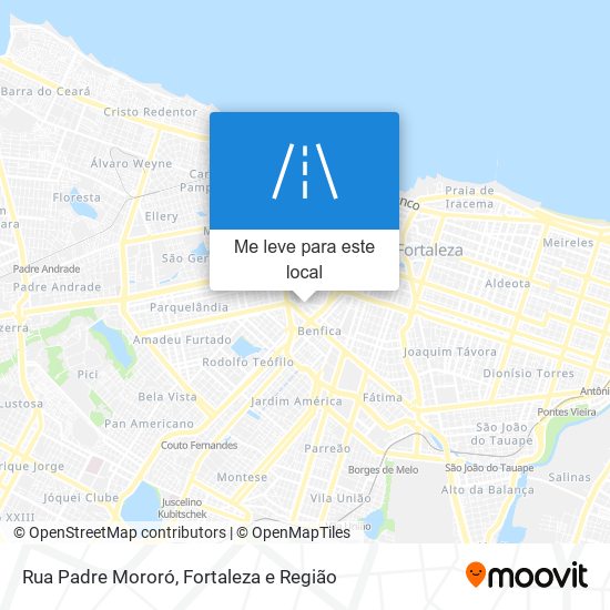 Rua Padre Mororó mapa