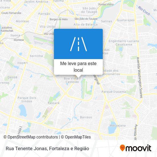 Rua Tenente Jonas mapa