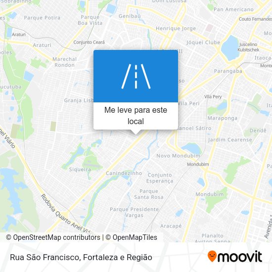 Rua São Francisco mapa