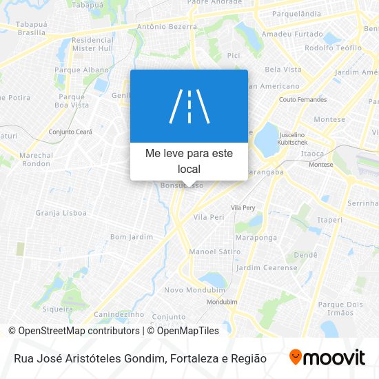Rua José Aristóteles Gondim mapa