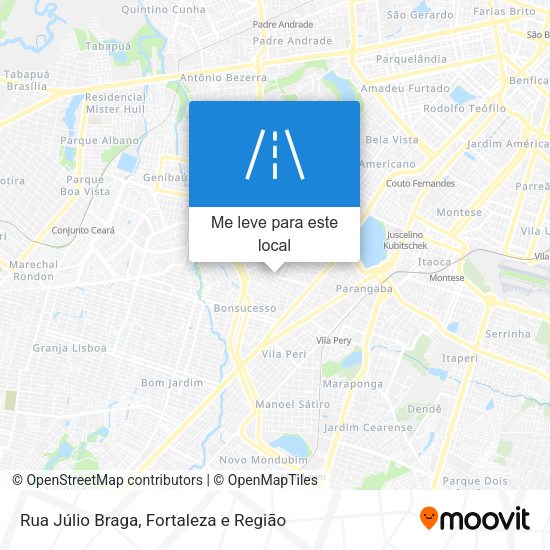 Rua Júlio Braga mapa