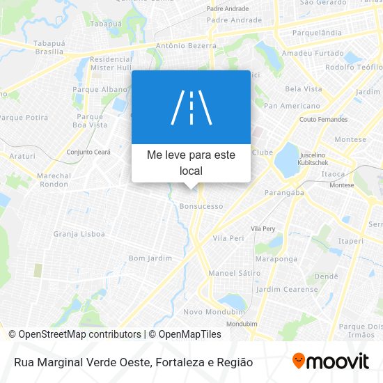 Rua Marginal Verde Oeste mapa