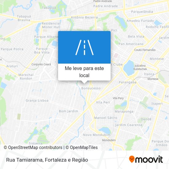 Rua Tamiarama mapa