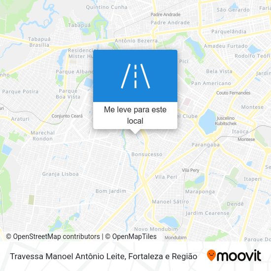 Travessa Manoel Antônio Leite mapa