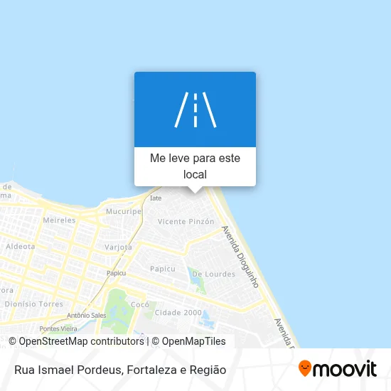 Rua Ismael Pordeus mapa
