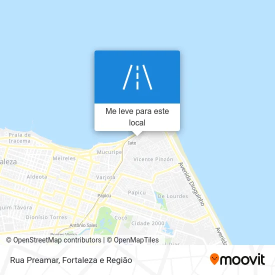 Rua Preamar mapa