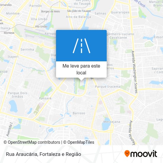 Rua Araucária mapa