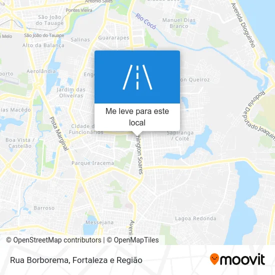 Rua Borborema mapa