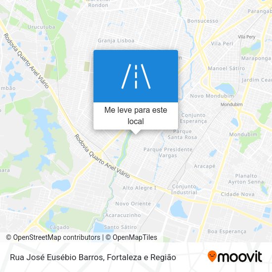 Rua José Eusébio Barros mapa
