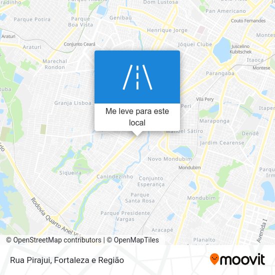 Rua Pirajui mapa