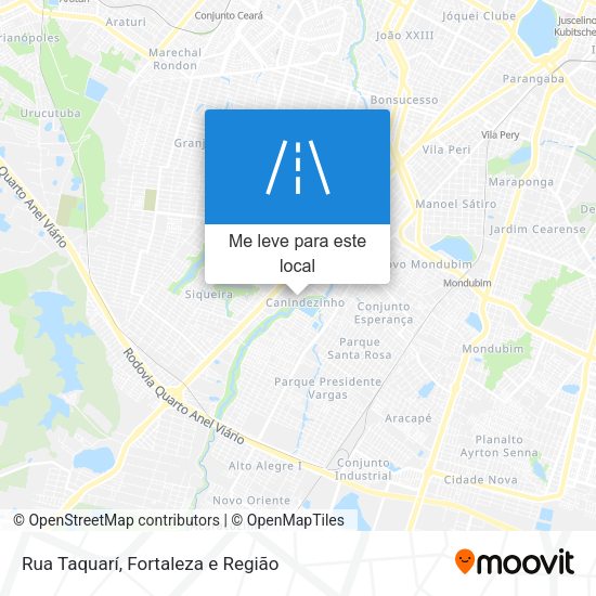 Rua Taquarí mapa