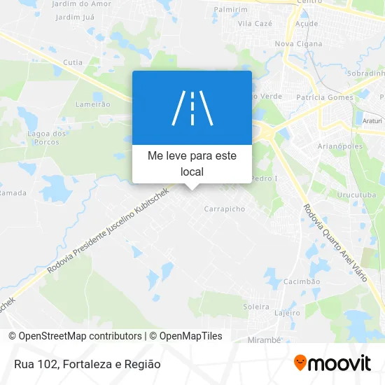 Rua 102 mapa