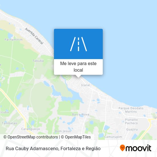 Rua Cauby Adamasceno mapa