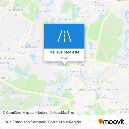 Rua Francisco Sampaio mapa