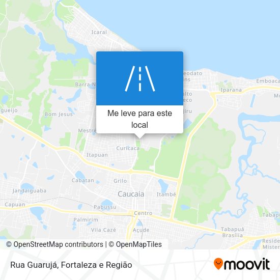 Rua Guarujá mapa