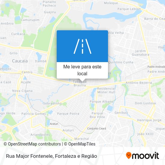 Rua Major Fontenele mapa
