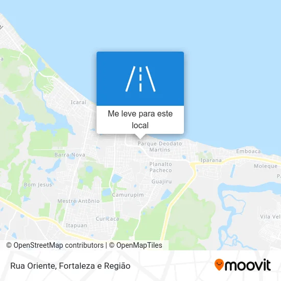 Rua Oriente mapa