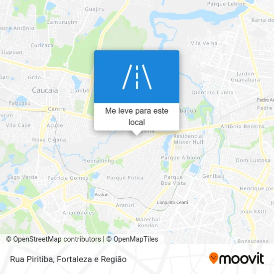 Rua Piritiba mapa