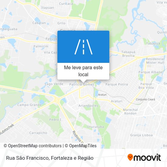 Rua São Francisco mapa