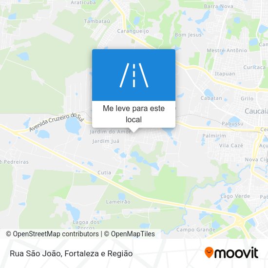 Rua São João mapa