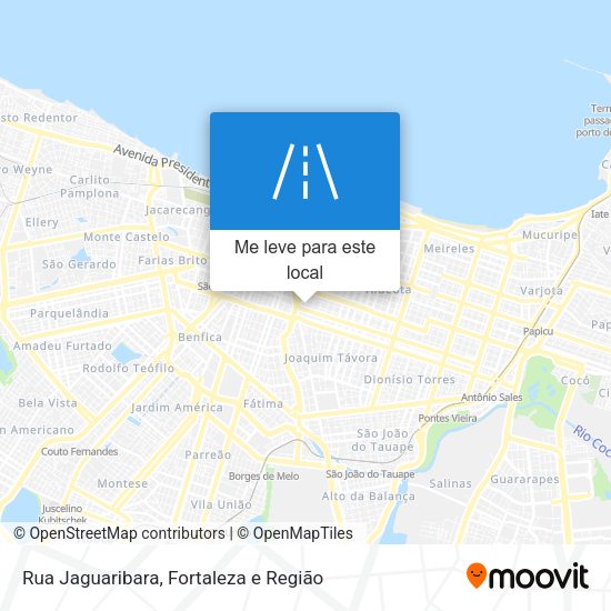 Rua Jaguaribara mapa