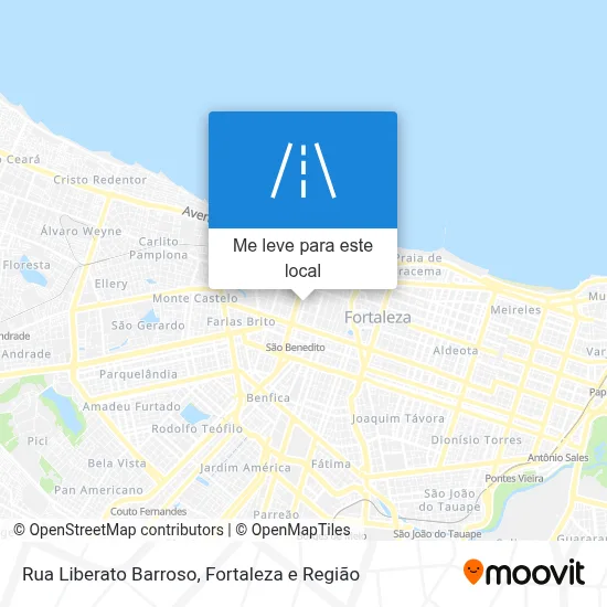 Rua Liberato Barroso mapa