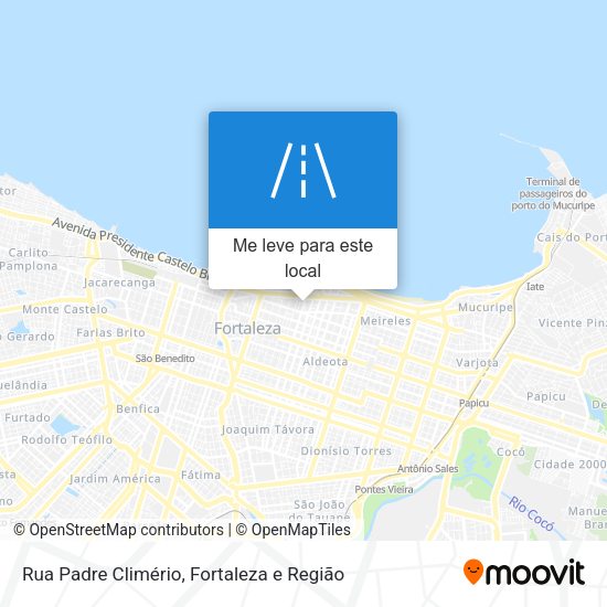 Rua Padre Climério mapa