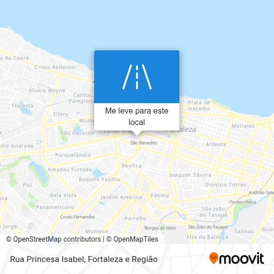 Rua Princesa Isabel mapa