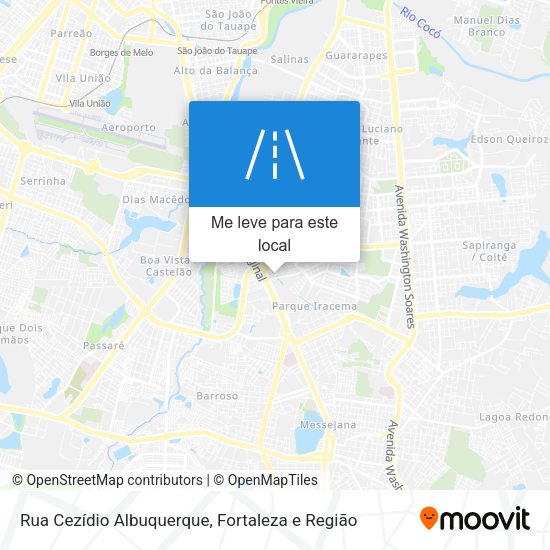 Rua Cezídio Albuquerque mapa