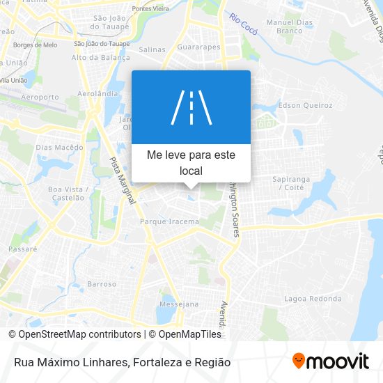 Rua Máximo Linhares mapa